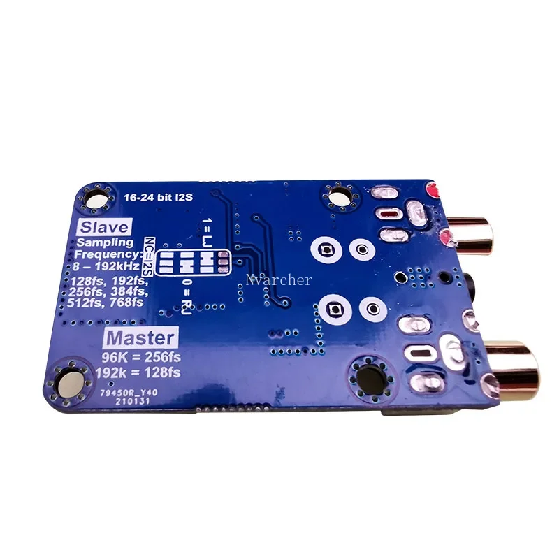 Nvarcher HIFI I2S АЦП Модуль карты захвата Модуль мастер-подчиненного режима Макетная плата 24BIT 192K 96K 48K