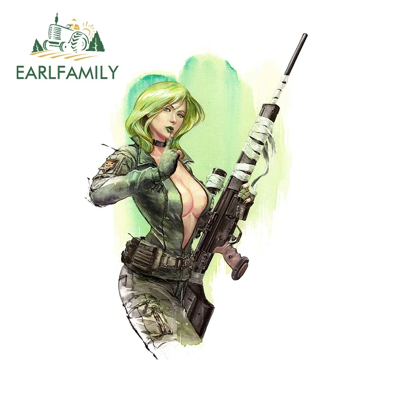 EARLFAMILY 13cm X 8.9cm For Sexy Popular AnimeCar Stickers Fashionable Decals Sunscreen Windows Refrigerator Decor Car Goods