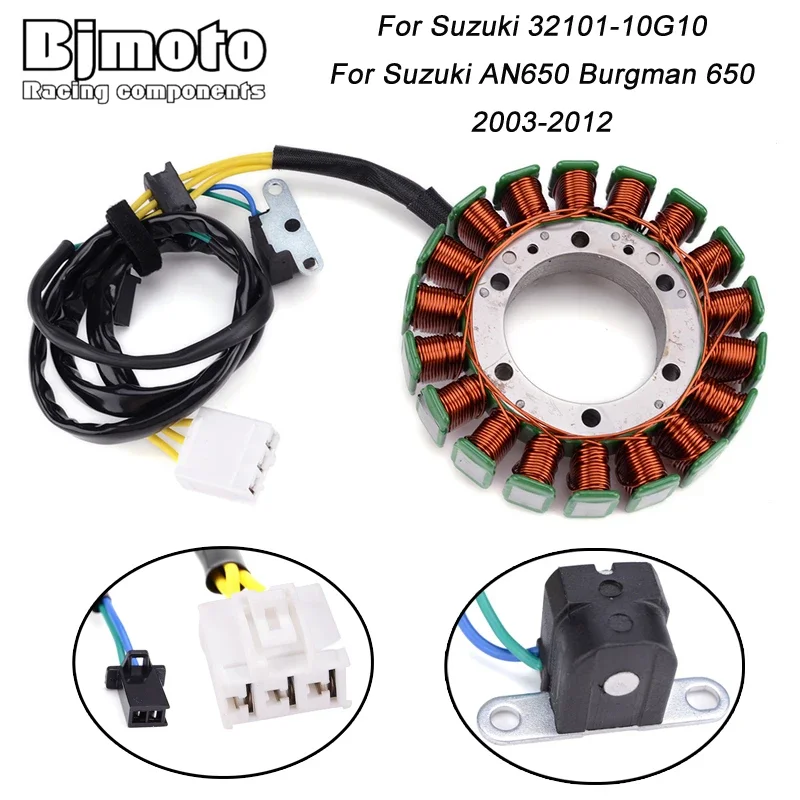 

32101-10G10 Magneto Generator Stator Coil For Suzuki AN650 Burgman 650 03-2012 2004 2005 2006 2007 2008 2009 2010 2011 2012