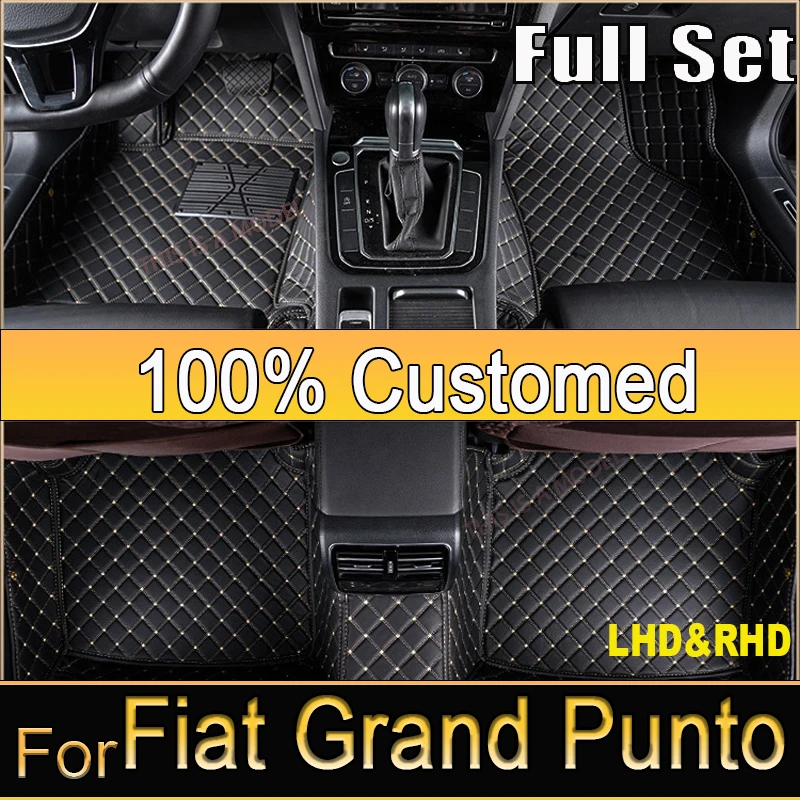 Car Floor Mats For Fiat Grand Punto Project 199 2005~2009 3door Tapetes Para Carro Alfombrillas Coche Car Mats Car Accessories