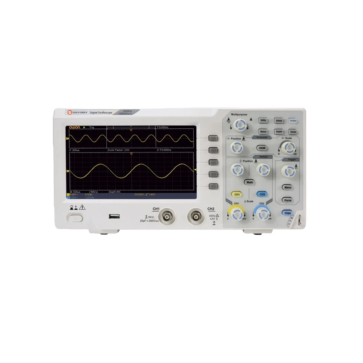 200MHz Digital 4 Channel Oscilloscope LISUN OSP1102