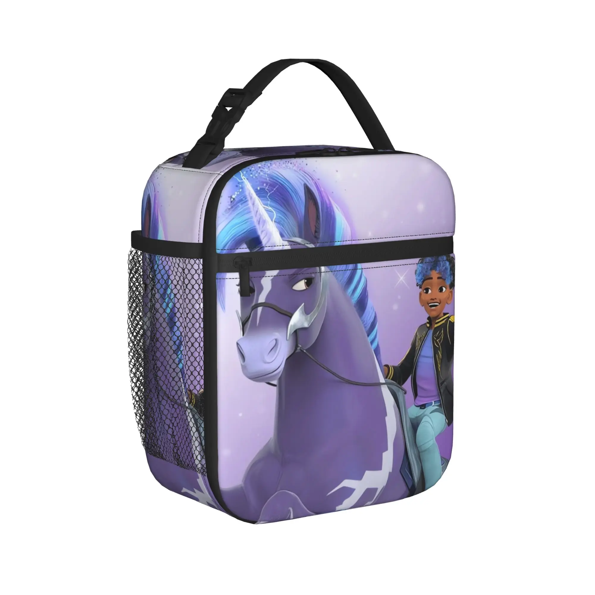 Unicorn Academy Lunch Bag  School Lunch Box For Unisex Fun Print Tote Food Bags Waterproof Portable Insulated Cooler Bag