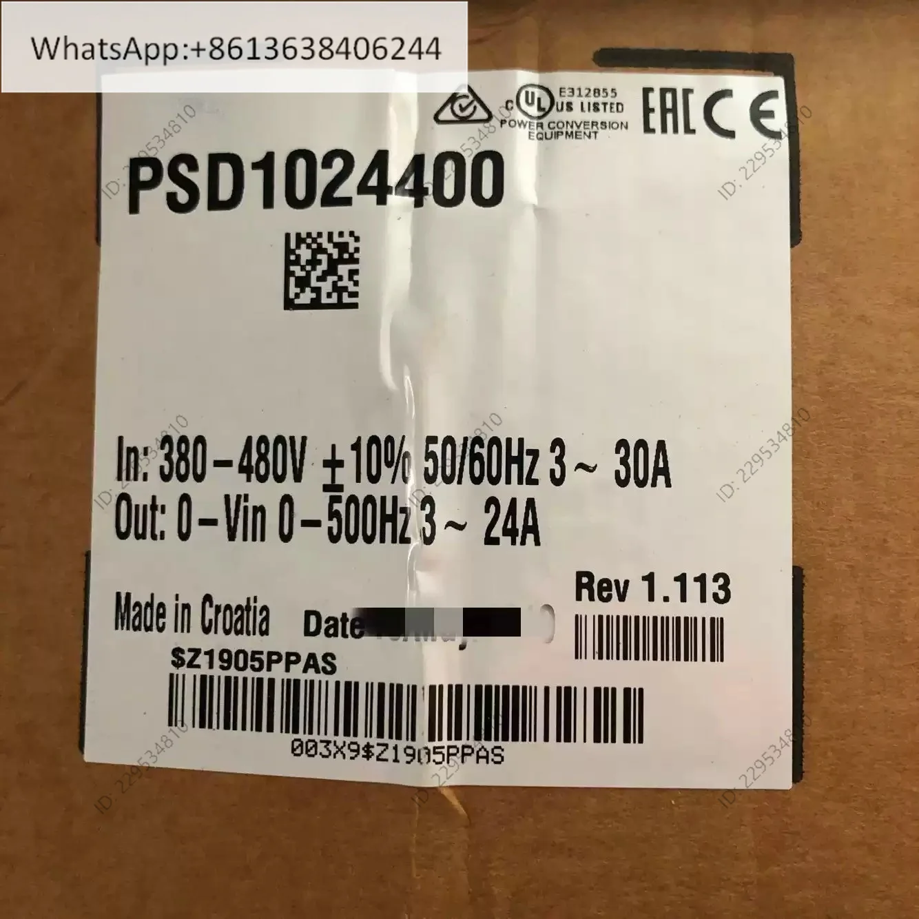 Inverter PSD1024400  Brand new genuine product