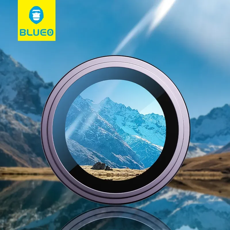 Blueo Sapphire Material For iPhone 14 Pro Max Camera Lens Protector, Metal Anti Scratch Cover for iPhone 14 Pro Lens Protector