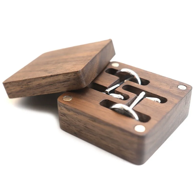 

Exquisite 1PCS Wooden Packaging Box for Men's Cufflinks，Featuring Magnetic Design As An Elegant Gift Box
