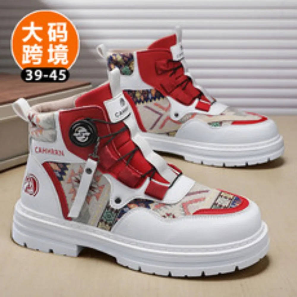 

Men's Run Sneaker Walking Leather Shoes Youth Casual Cricket Shoes Fashion Trend Board Boots Comfort Skateboard Shoes Sneakers