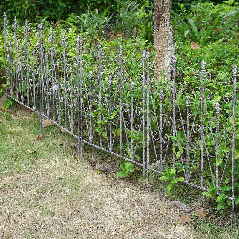 European wrought iron outdoor plant fence garden small railing courtyard flowerbed fence partition fence climbing vine frame