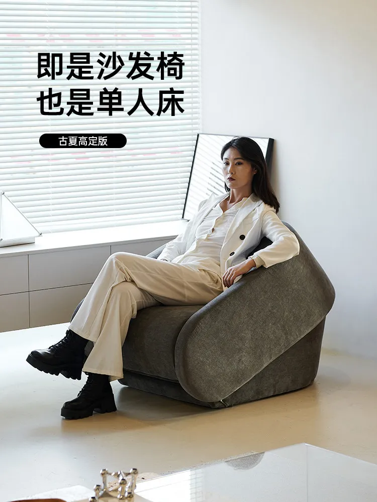 Single foldable small apartment multi-functional two-in-one sofa bed
