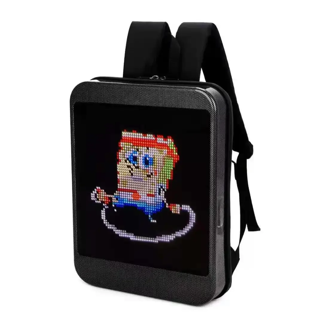 Led Advertising Backpack Waterproof Walking Billboard Mobile Control Led Bag Diy Display Screen Backpack