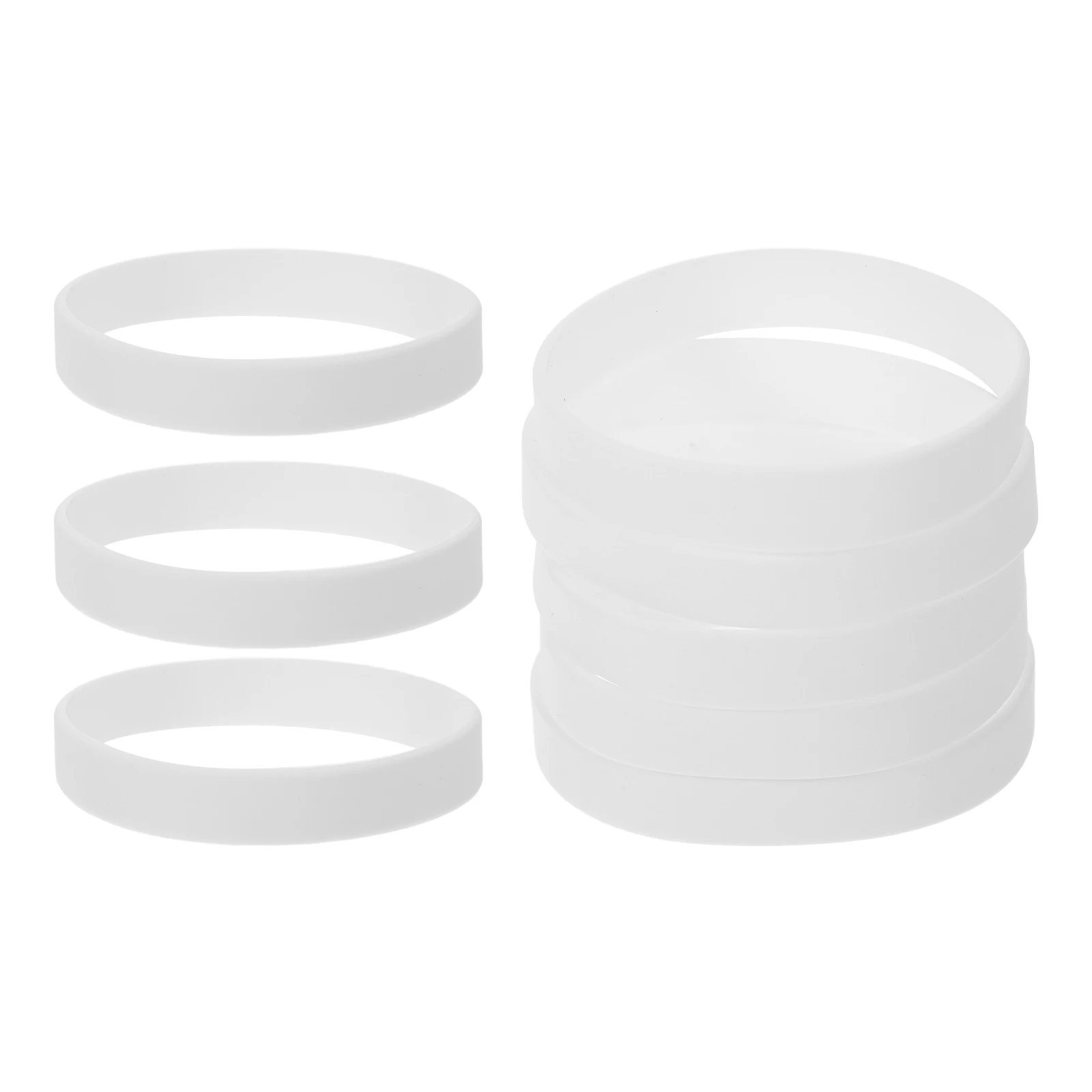 

50pcs Silicone Bracelets Elastic Wristbands for Sports Events Party Gifts Blank Rubber Bands Women Men Fitness Accessories