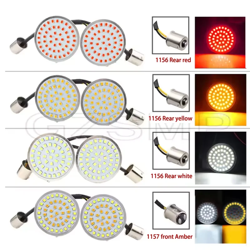 1157 LED Turn Signal Harley 1156 Motorcycle LED Turn Signal Lights For Harley Touring Street Glide Road King Motorcycle
