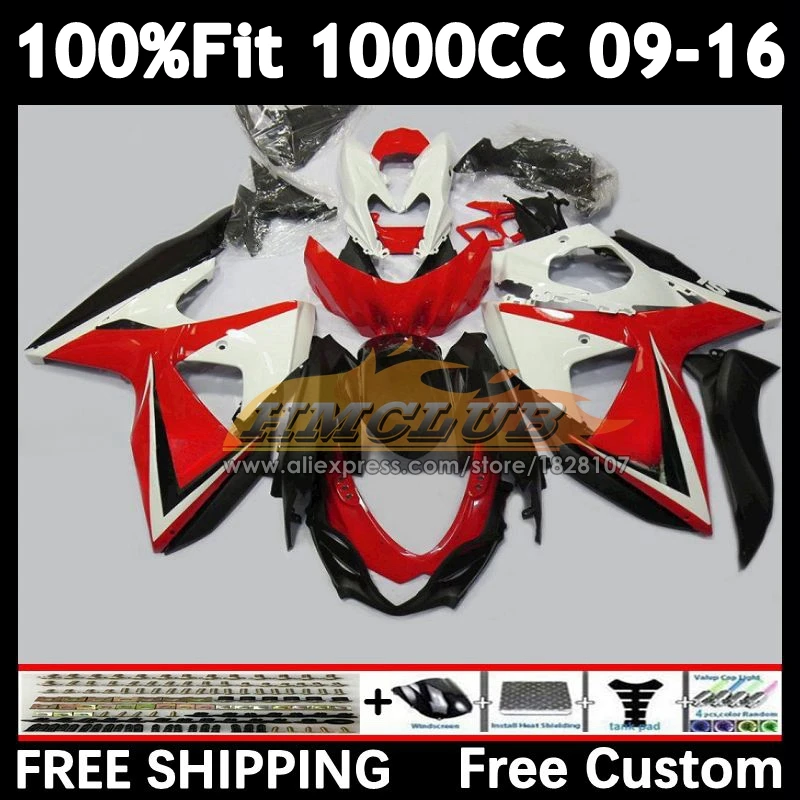 Injection red glossy Body For SUZUKI GSXR-1000 K9 1000CC 09 10 11 12 31No.65 GSXR 1000 CC GSXR1000 2013 2014 2015 2016 Fairing