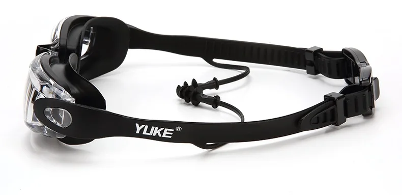 Espejo de natación con luz plana HD antivaho, gafas de natación de Marco grande, equipo de natación impermeable para hombres y mujeres adultos