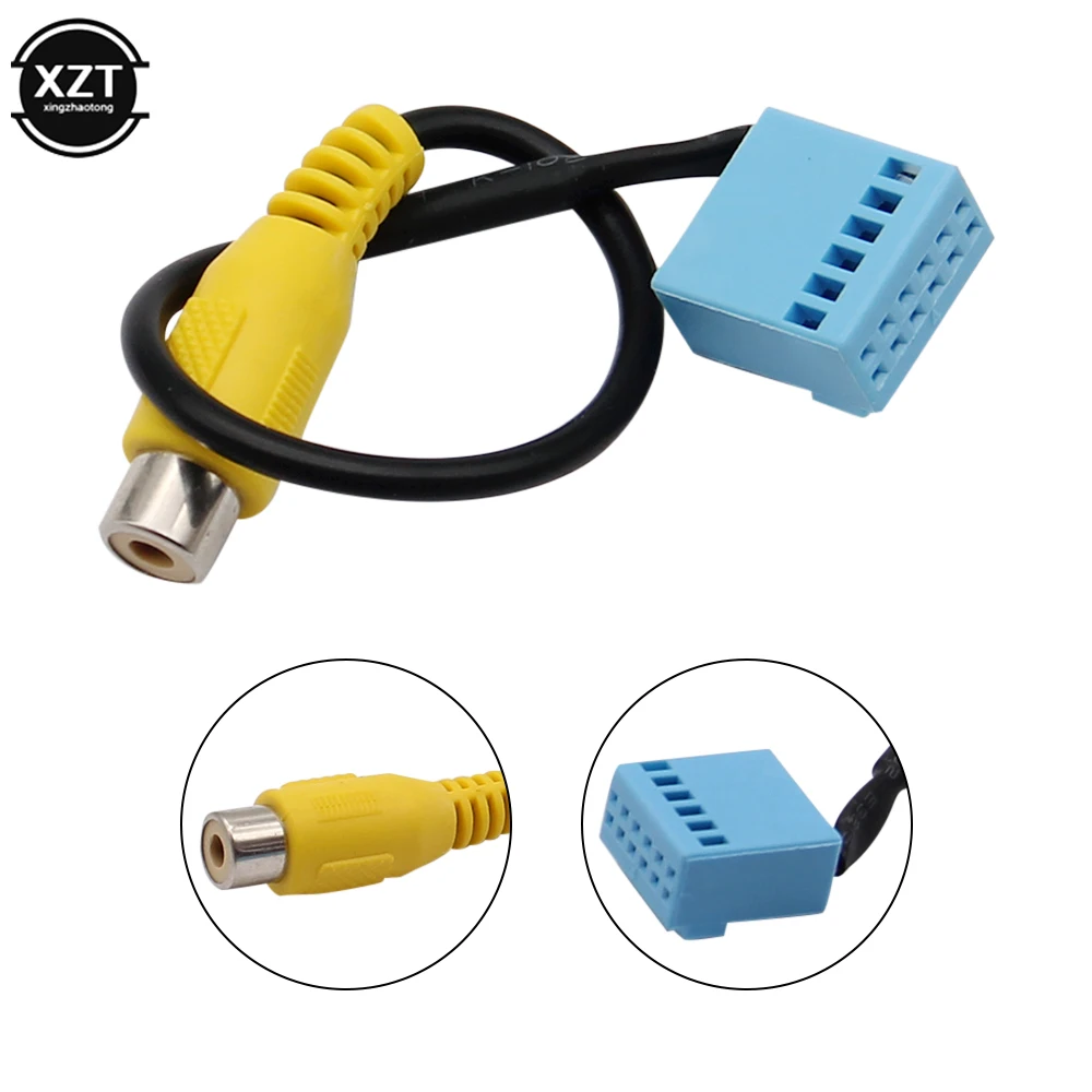 Cable adaptador de cámara de visión trasera para coche, conexión de vídeo para Skoda, Volkswagen, PQ, MIB, línea RCA