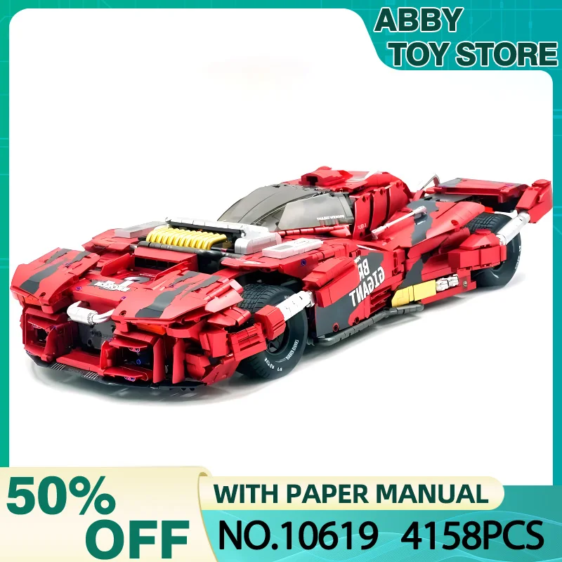 

GULY 10619 MOC Technical Super Sports Racing Car Hypercar Building Blocks Bricks Puzzle Educational Toy Christmas Gifts For Kids