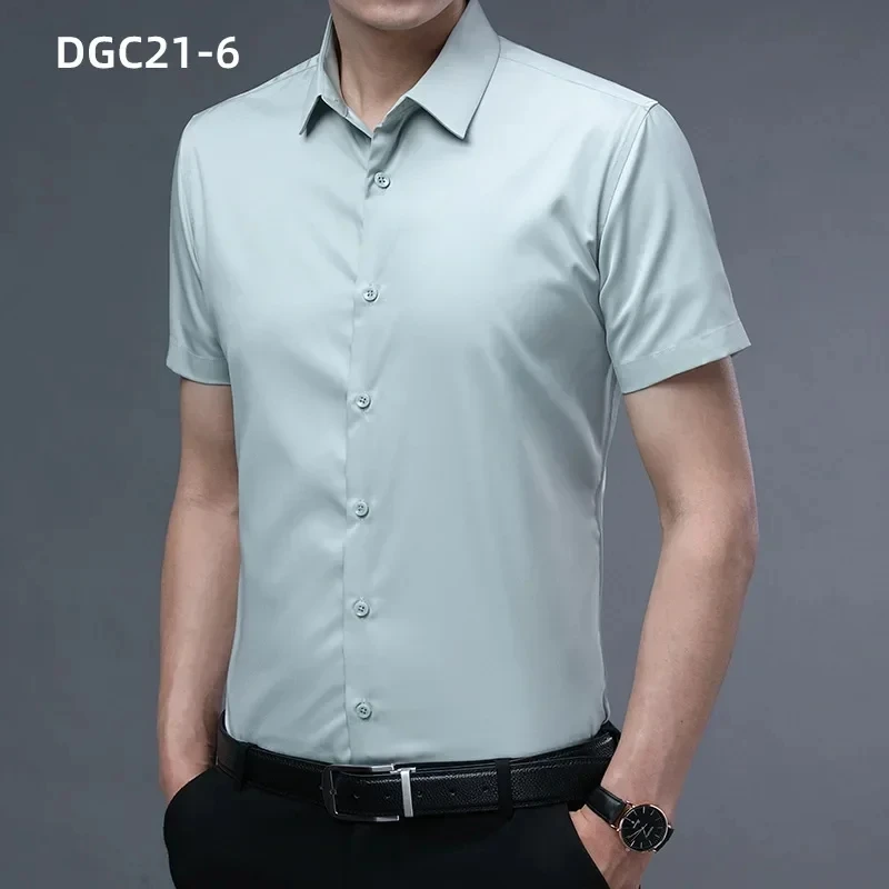 Men's Shirt Long Sleeve Non iron Wrinkle Resistant Dress White Shirt Men Long Sleeve Slim Fit Casual Business Dress, S-6XL