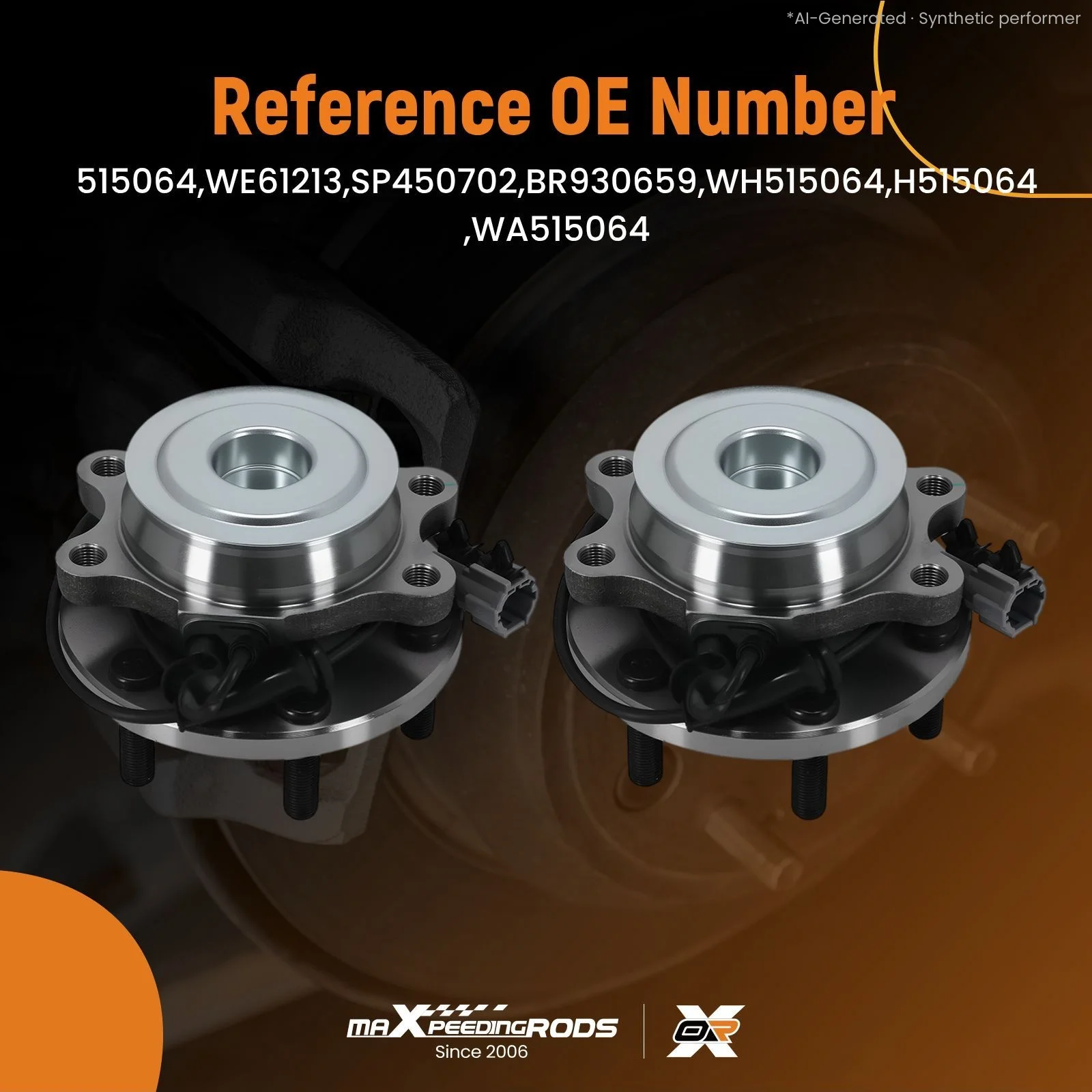 2x Front Wheel Hub & Bearing for Nissan Xterra RWD 2005 - 2015 BR930659