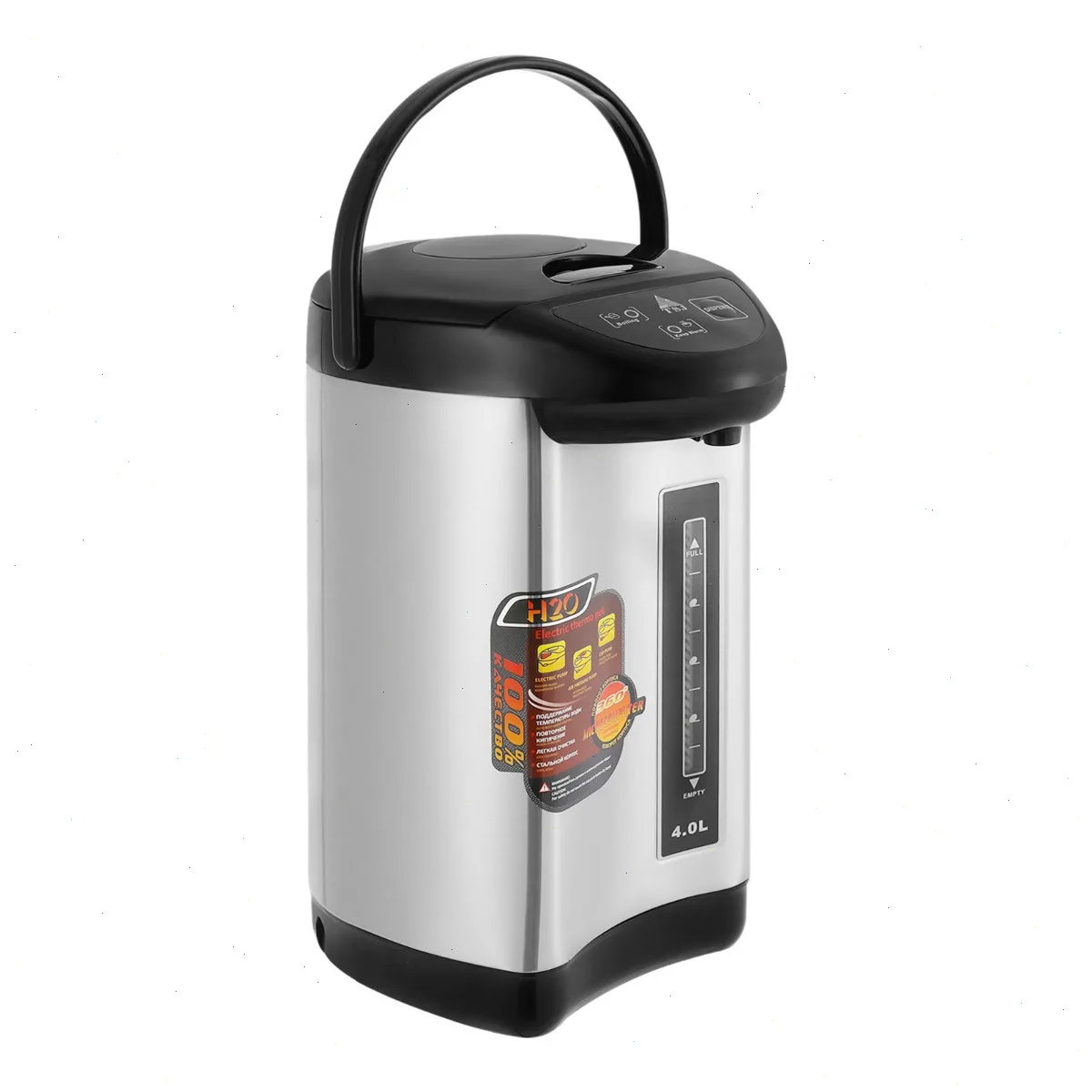 Bouilloire électrique, chauffe-eau, distributeur d'eau chaude 4L 220V prise EU noire, 750W, chauffe rapide, grande capacité pour un usage quotidien à la maison