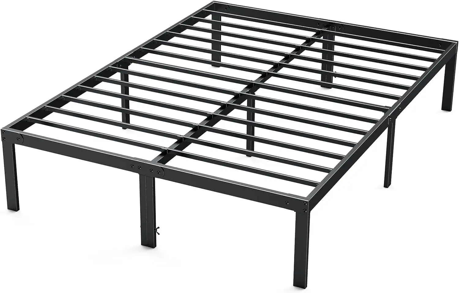 Dumos Bedframe-Queen Size Platform Bed Frame Metalen Matras Fundering Met Stalen Lamellensteun, Geen Boxspring Nodig,