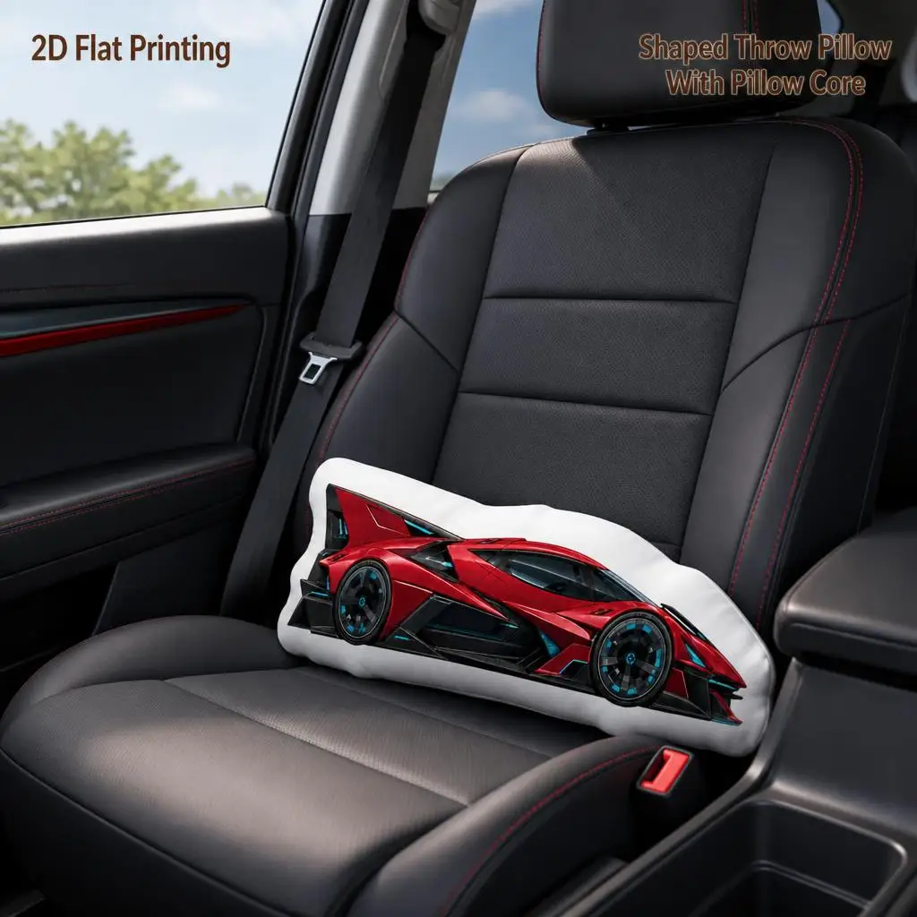 Racing Supercar Motorsports Gift Plush Pillow Cushion Irregular Stuffed Throw Pillow Home Decor Gift Sofa Bed Home