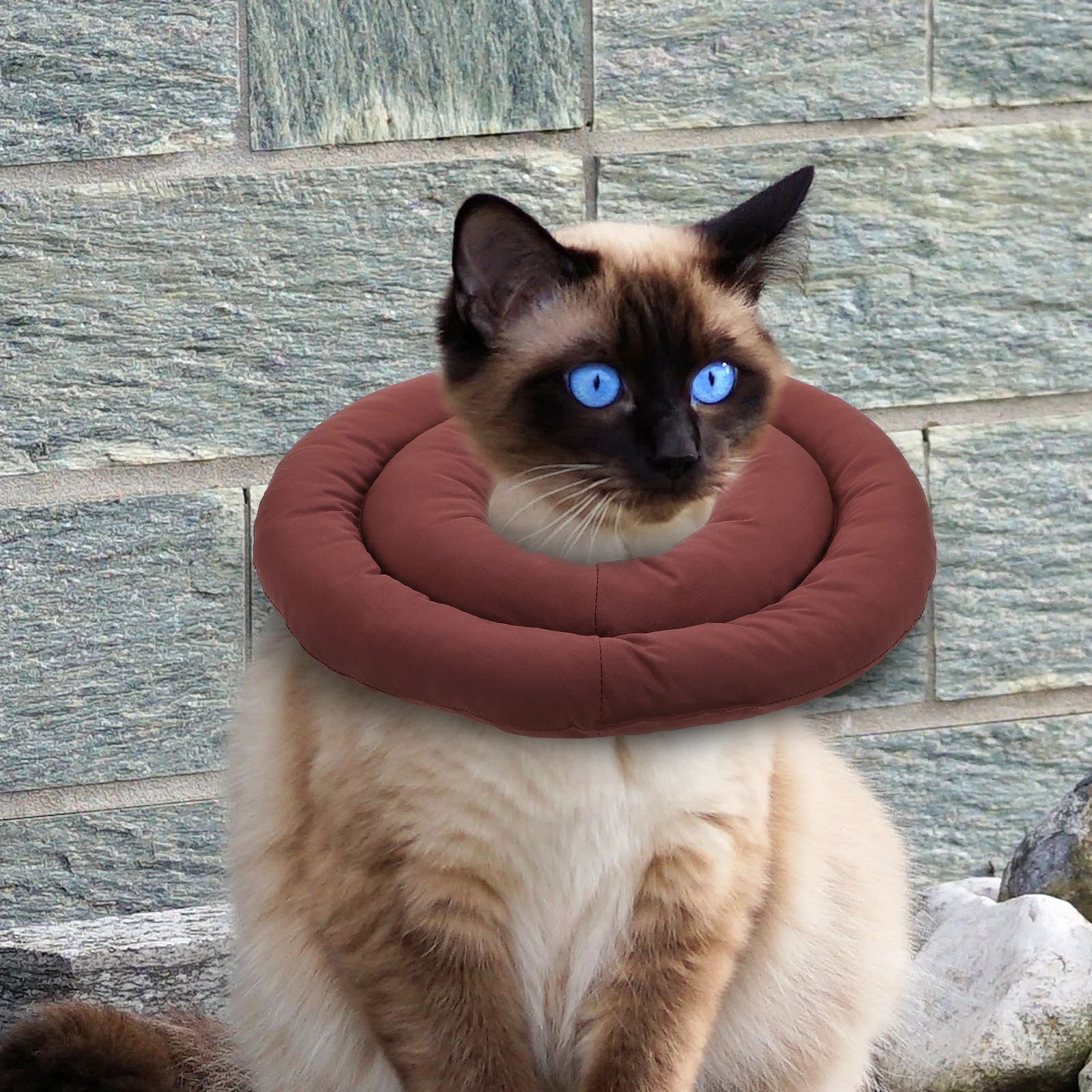 

Waterproof Cloth Collar Filled PP Cotton Indoor Cat Recovery Anti Bite Durable Breathing Prevention Licking Scratching Wounds