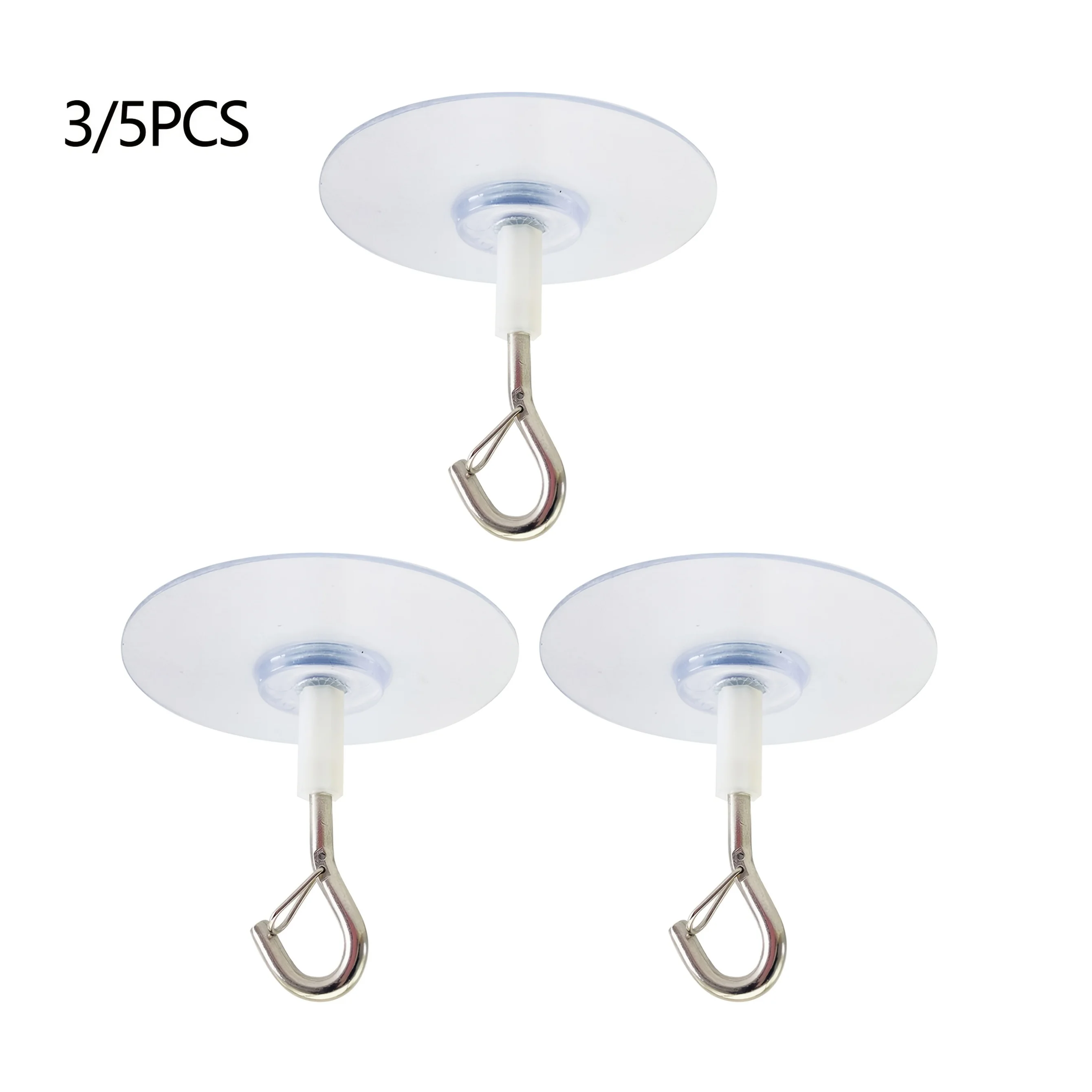 3/5Pcs Self‑Adhesive Waterproof Ceiling Hooks, Multi‑Purpose Utility Hooks for Balloons Wind Chimes