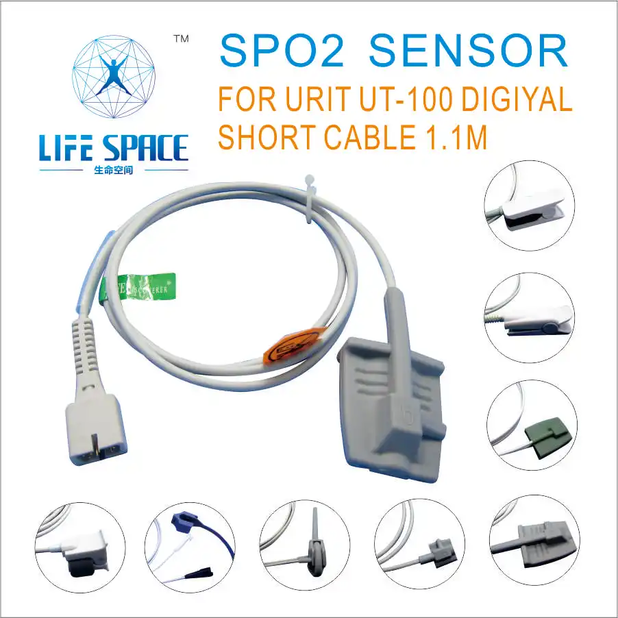 ES-LA-39 High quality Long Cable Reusable Oxygen Spo2 Sensor For URIT UT-100 digital  Multiple specifications can be selected