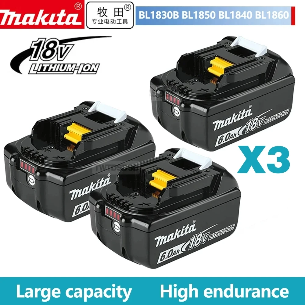 NEW Original Makita 18V 3.0/5.0/6.0Ah Li-Ion Battery For Makita BL1830 BL1815 BL1860 BL1840 Replacement Power Tool Battery