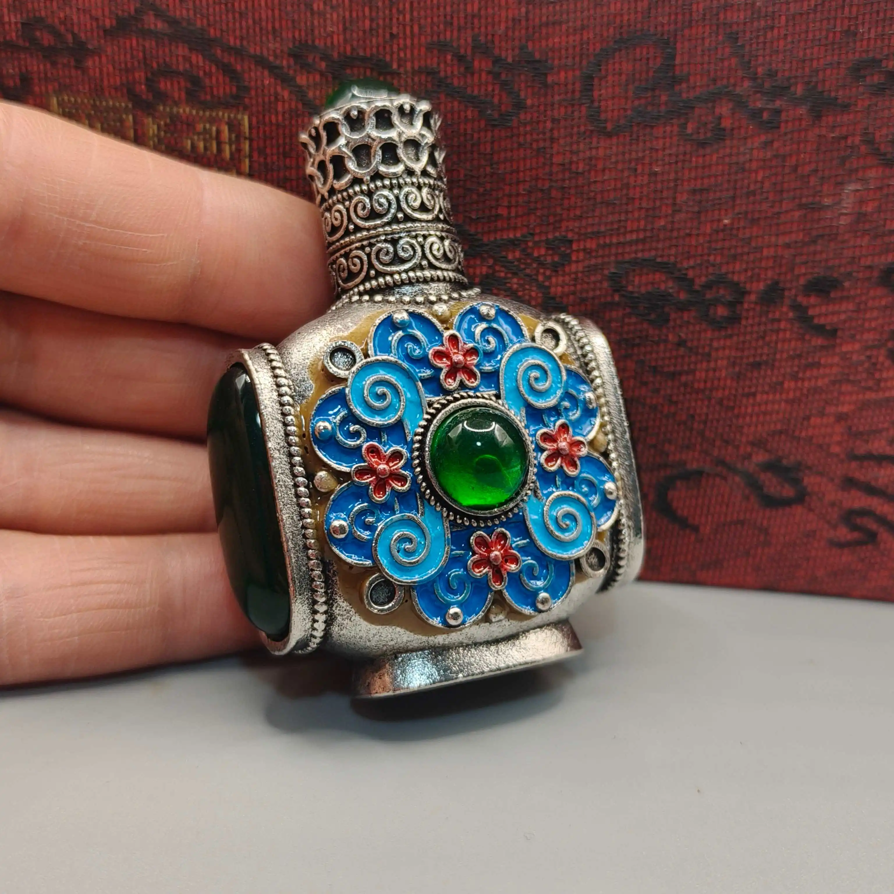 collections Qing Dynasty old BeiJing Cloisonné enamel snuff bottle
