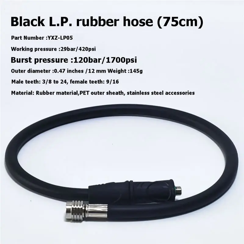 A89E-For Standard Scuba Diving Compatible Medium Pressure Hose- Multifunctional Diving Regulator Hose
