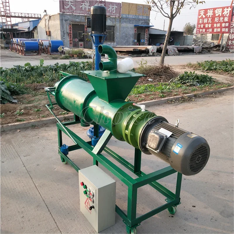 Cow Dung Drying Dewatering Machine Sheep Horse Pig Duck Poultry Manure Solid Liquid Separator Extruder