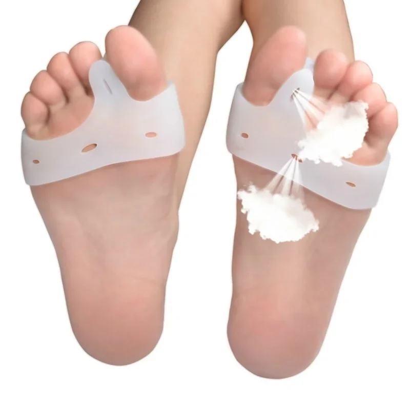 Unisex Silicone Toe Hallux Valgus Separators Straightener Bunion Relief Pads Toe Separator Forefoot Pad Reusable use Corrector