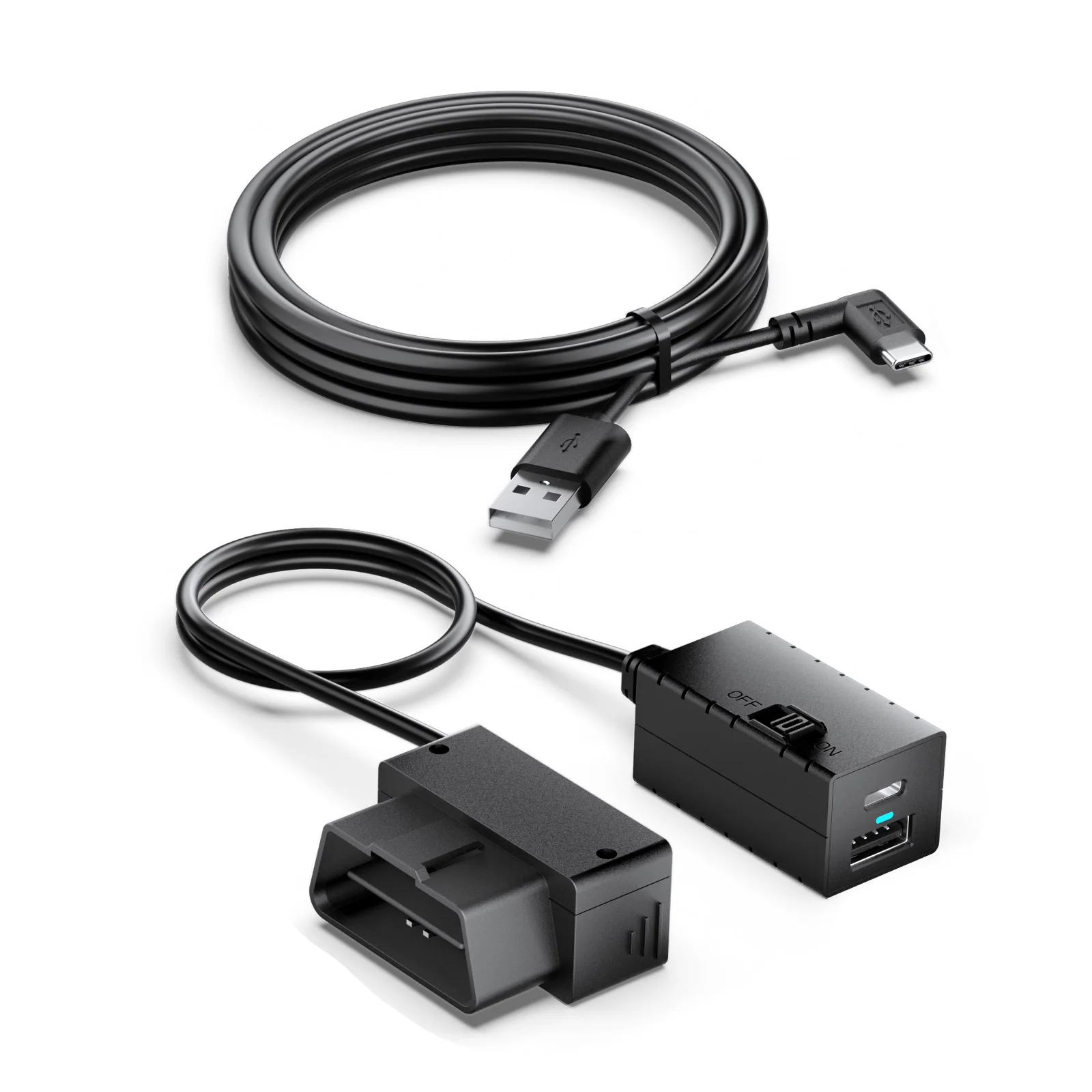 Cabo de Alimentação Constante VIOFO OP100 OBD-II para Câmera Veicular, Vigilância 24 Horas/Modo ACC com Proteção contra Baixa Tensão