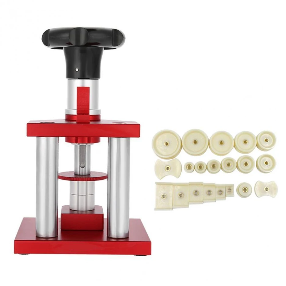 Watch Case Press tools Dies Watch Crystal Front Back Case Cover Screw Press Presser Close Watchmakers Repair Kit Tools