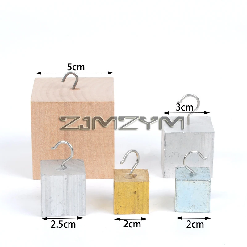 Hook Cube Group Copper Iron Aluminum Wood Cube Group For Junior High Physical Mechanics Cube Physical Teaching Tool