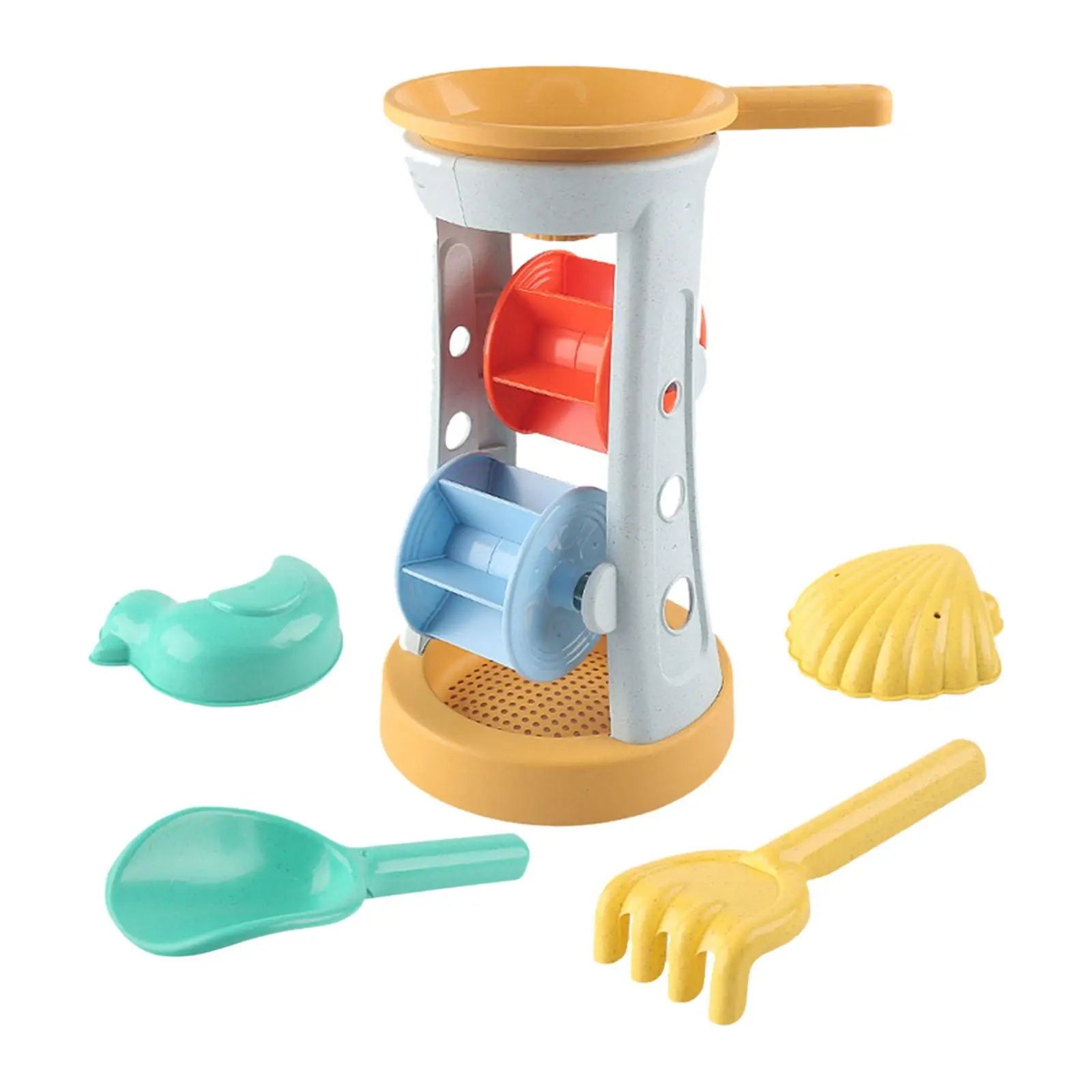 Brinquedo de praia para crianças, Sandbox Toy, Sifter Castle, 5pcs