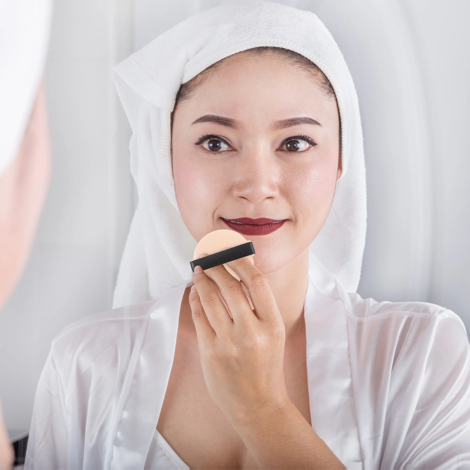 

7pcs Double Powder Puff Makeup Sponges Reusable Hydrophilic Non-latex Applicator Dual Side Smooth Touch Durable