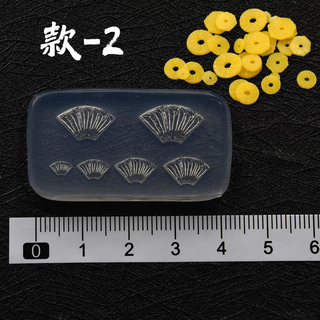 Polymer Clay Mini Different Size Pinapple Slices Silicone Mold Ultra Light Clay Food Toy Miniature Handicraft Fasting DIY Molds view 5