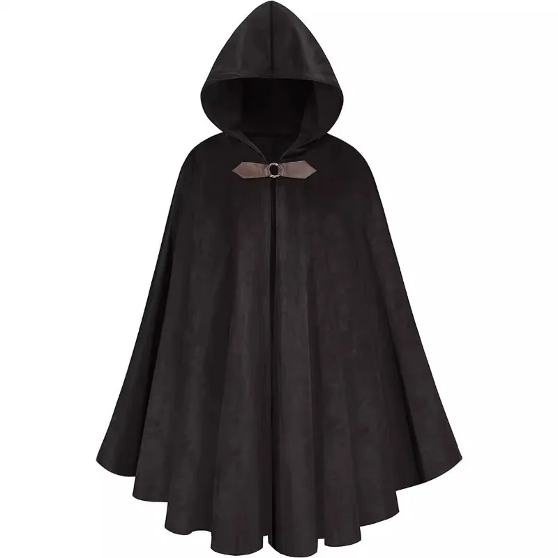 Medieval Warrior Cloak Vintage Fighting Cosplay Cape Halloween Role Play Stage Performance Costume Dress Up Supplies