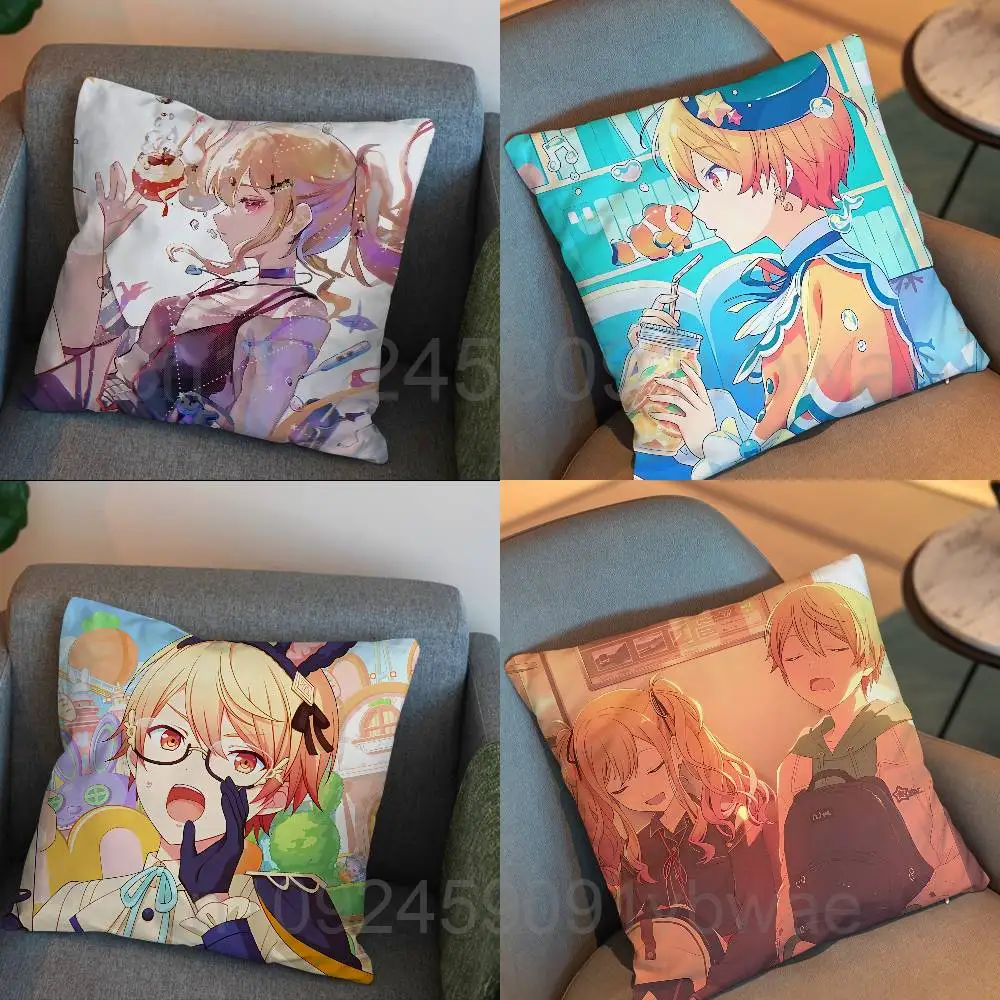 

Girl crush Tenma Tsukasa Saki Pillow Case Sofa Living Room Bedroom Headboard Backrest Cushion Square Cushion Nap Time