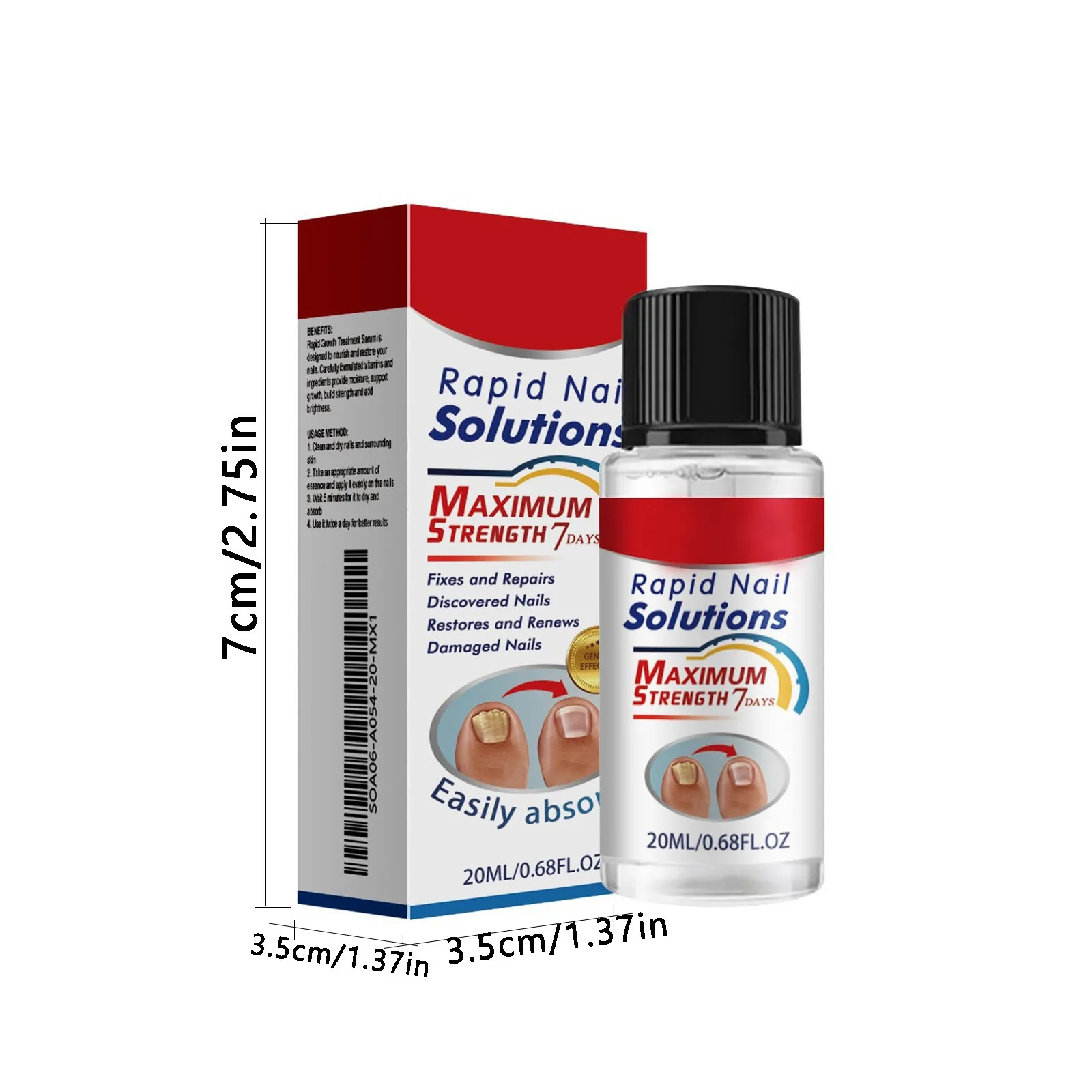 Nagelpflegeflüssigkeit, repariert Vergilbung, graue Fingernägel, Zehennägel, verdickt die Nägel, verhindert Nagelrotten, Nagelpflege-Essenz, 20 ml, sicher