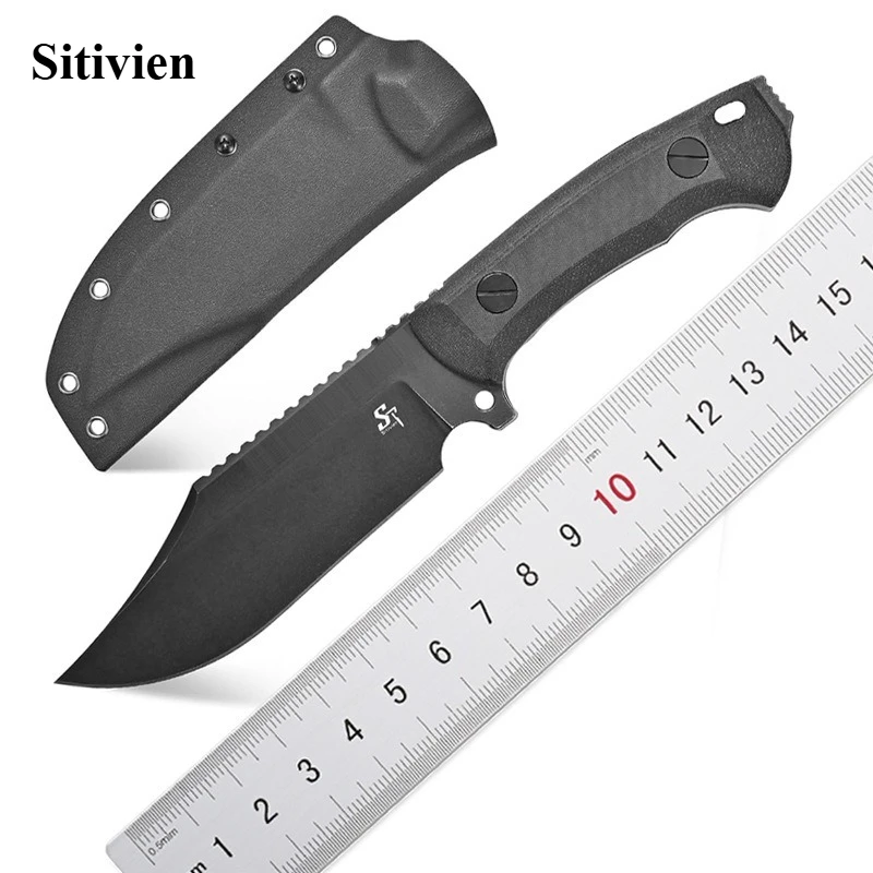 

Sitivien ST20 Outdoor Bushcraft Fixed Blade Knife N690 Steel G10 Handle Hunting Survival Tactical Knives EDC Utility Hand Tools