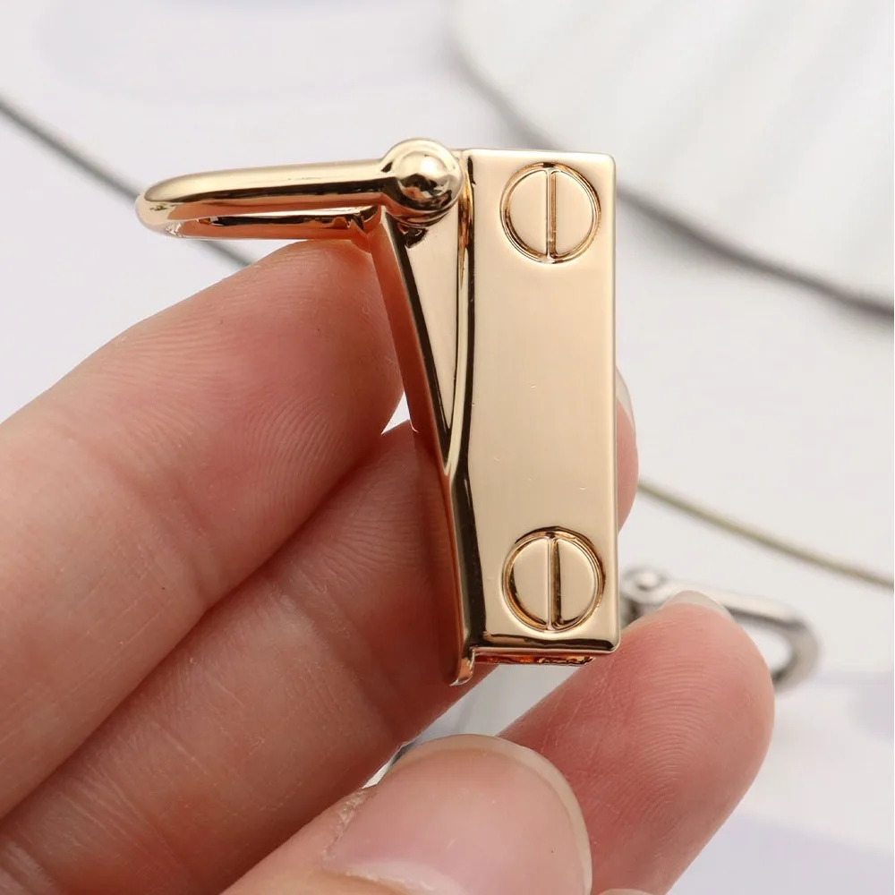 1 Pair Metal Bag Transformation Side Clip New Not Fade Detachable Purse Connector Buckle Punch-free Bag Connector Clip