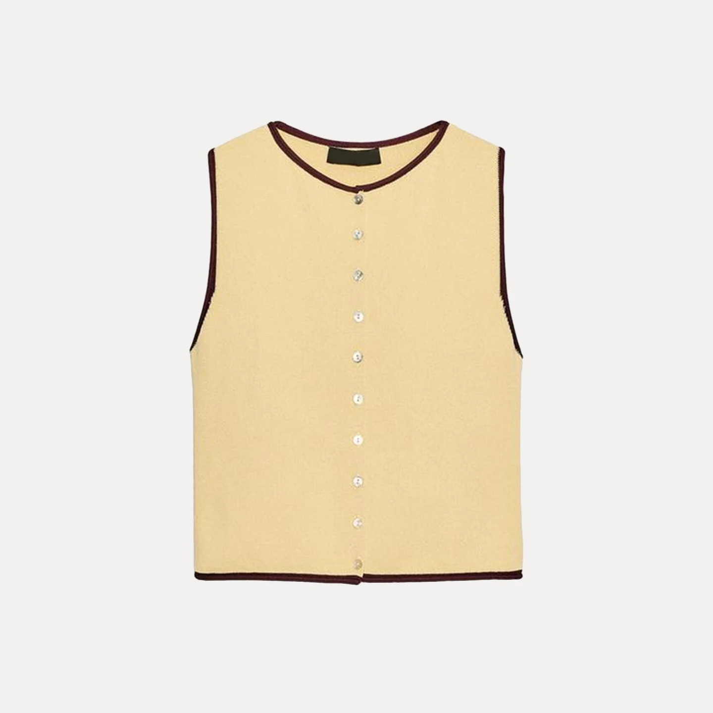 Feminino de malha casual svel redondo ne retalhos topo doce sle 2025 outono nova chegada z senhoras colete blusa