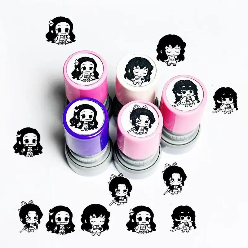 Demon Slayer Q-version Blade Stamp Game Merchandise Abstract Planner Decorative Stamp Gift for Friends Anime Character
