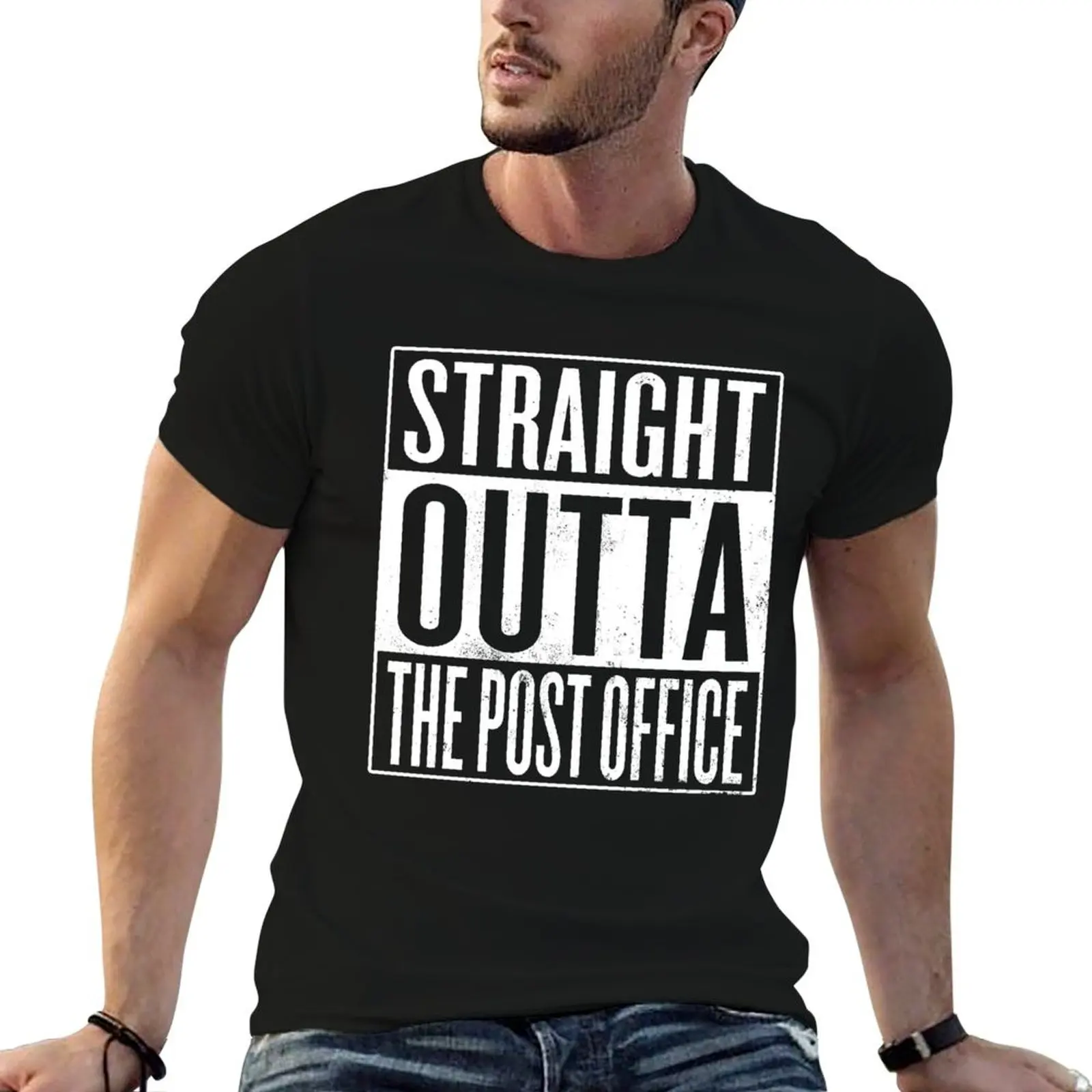 Straight Outta The Post Office T-Shirt vintage anime clothes clothes for men