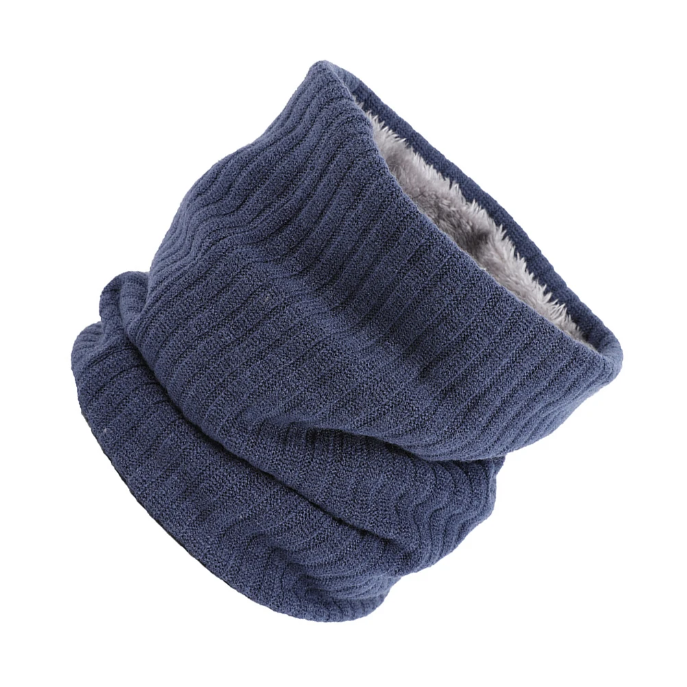 

1PCs Fleece Lined Knit Scarf Warm Circle Neck Warmer Chunky Soft Elegant Unisex Winter Autumn Accessory for Women Men