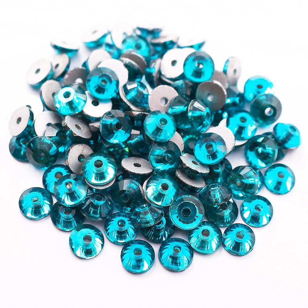 100 stücke 3mm-6mm auf Strass steinen nähen Kristalle trimmen Stoff Glasperlen Steine Handwerk Nähen Strass steine für Kleidung Dekoration Edelsteine – Detail 8