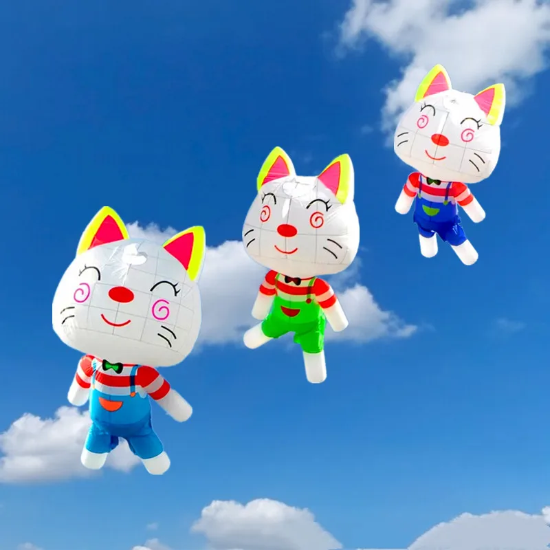 

3d inflatable kites pendant large cat kite windsock soft kites toys for novel children professional wind kites kitesurfing kite