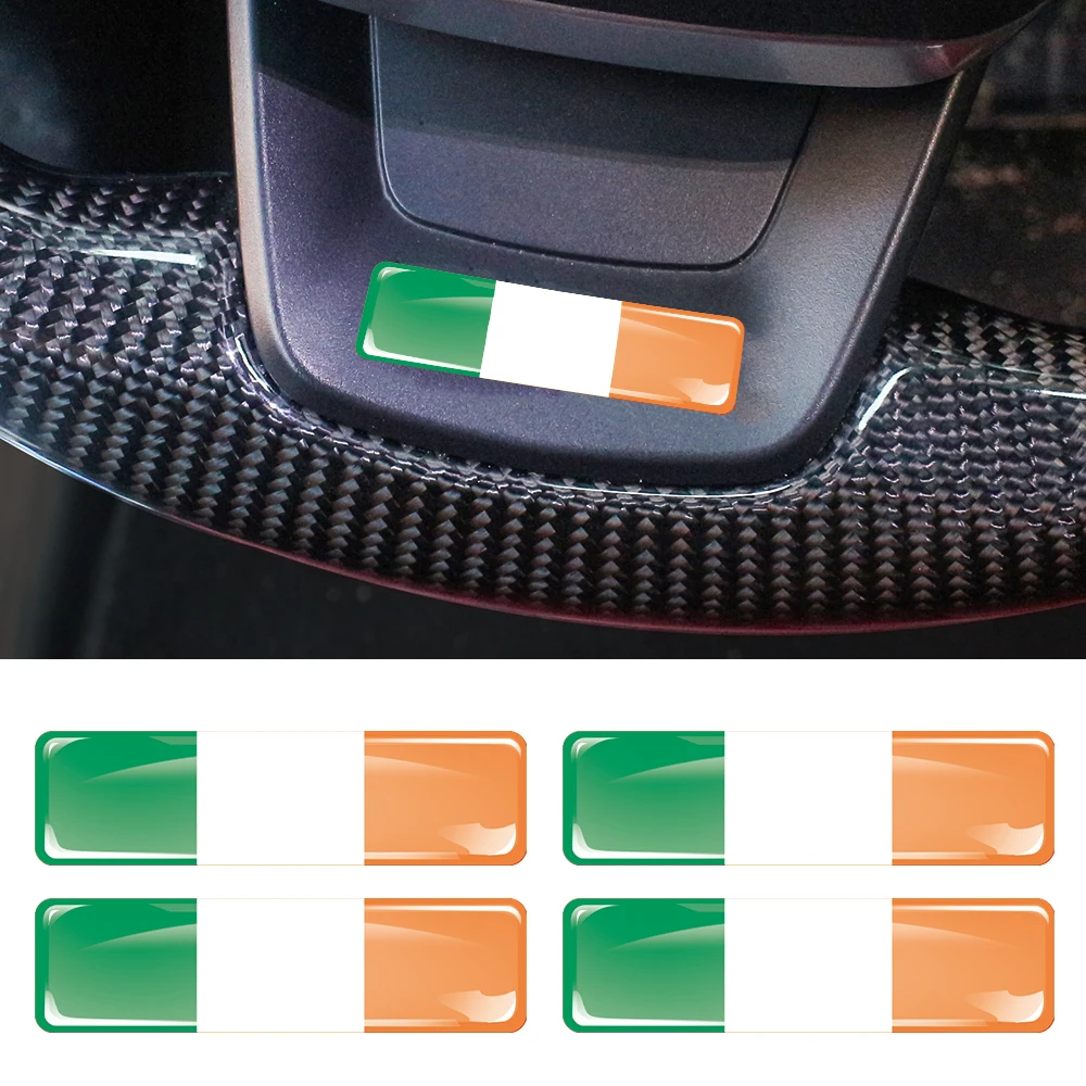 Motorcycle Gear Ireland - Bendera Irlandia 3D Resin Epoksi Dekorasi